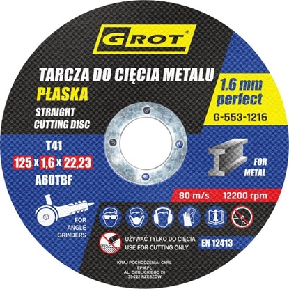 Изображение Grot Tarcza Paska T1a 125x1.6x22 Koplet 10 Sztuk