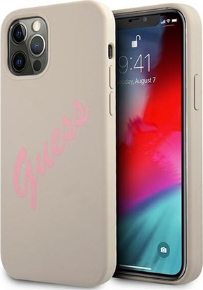 Attēls no Guess Etui Guess GUHCP12LLSVSGP Apple iPhone 12 Pro Max szaro róowy/grey pink hardcase Silicone Vintage