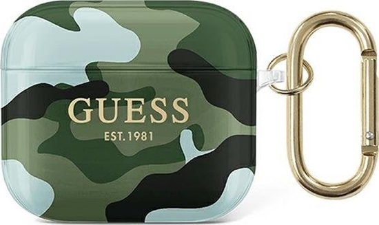 Picture of Guess Etui ochronne GUA3UCAMA Camo Collection do AirPods 3 zielone