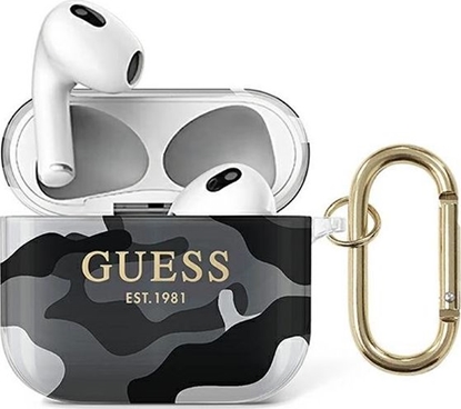 Picture of Guess Etui ochronne GUA3UCAMG Camo Collection do AirPods 3 czarno-biae