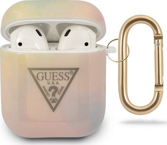 Изображение Guess Etui ochronne GUACA2TPUMCGG01 Tie&Dye Collection do AirPods 1/2 róowe