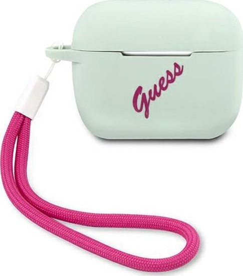 Изображение Guess Etui ochronne GUACAPLSVSBF Silicone Vintage do AirPods Pro niebiesko-róowe