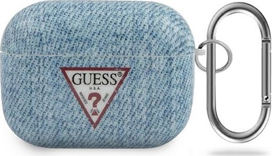 Picture of Guess Etui ochronne GUACAPTPUJULLB Jeans Collection do AirPods Pro niebieskie