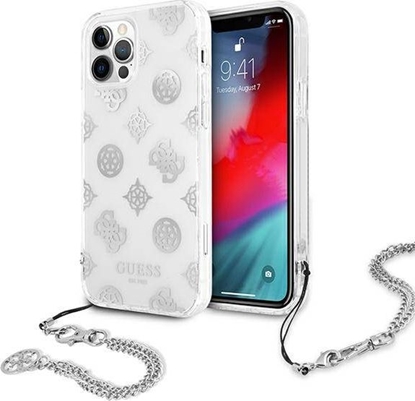Attēls no Guess Guess GUHCP12LKSPESI iPhone 12 Pro Max 6,7" srebrny/silver hardcase Peony Chain Collection