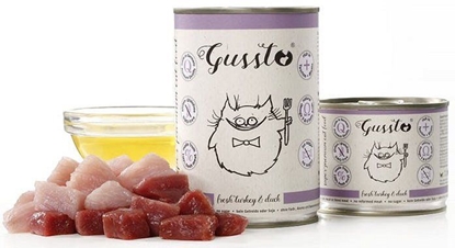 Attēls no GUSSTO Puszka karmy dla kota z indykiem i kaczk Fresh Turkey Duck 200g