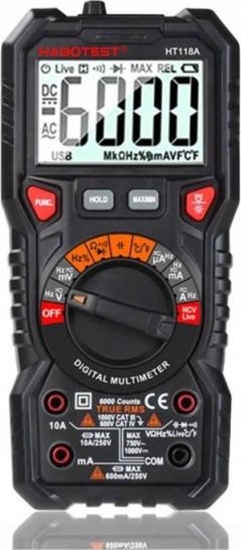 Picture of Habotest Multimetr cyfrowy z latark Habotest HT118A, True RMS, NCV