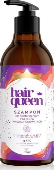 Picture of Hair Queen Szampon do skóry głowy i włosów wysokoporowatych 400ml