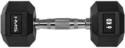 Attēls no HMS hantel Hex Pro gumowany 1 x 6 kg