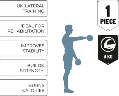 Attēls no Umbro hantel 269634 neoprenowy 1 x 3 kg