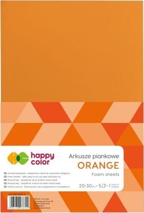 Picture of Happy Color Arkusze piankowe A4, 5 ark, pomarańczowy, Happy Color Happy Color