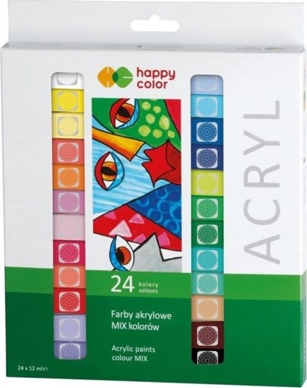 Изображение Happy Color Farby akrylowe 24 kolory HAPPY COLOR