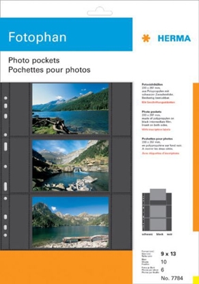 Picture of Herma Foto koszulki 9x13cm - czarne, 10 szt. poziome 7784