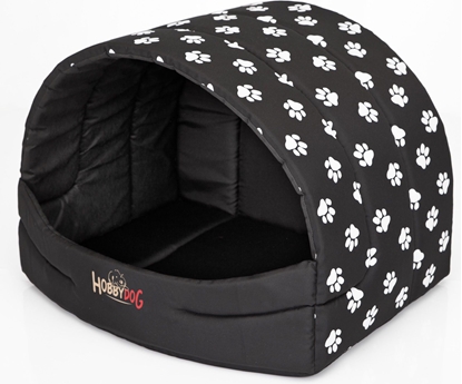 Изображение Hobbydog Budka Suflera - Czarna w apki R4