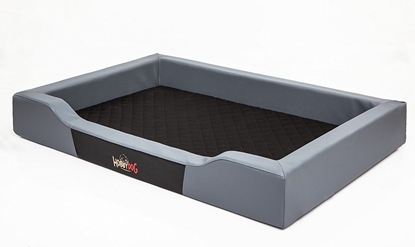 Изображение Hobbydog L (R1) DELUXE GRAFIT skórzany CZARNY MATERAC
