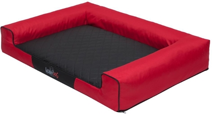 Изображение Hobbydog Legowisko Victoria - Czerwony z czarnym materacem XL