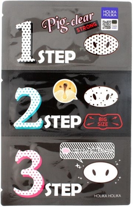 Picture of Holika Holika 3-Step Pig-Clear Strong Maska oczyszczajca na nos Pig-Clear Strong