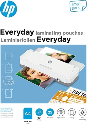 Picture of HP Folie laminacyjne HP EVERYDAY, A4, 80 mic, 25 szt., przezroczyste/poysk