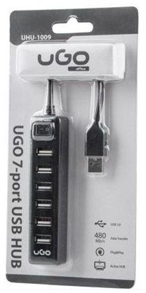 Attēls no HUB USB uGo 7x USB-A 2.0 (UHU-1009)