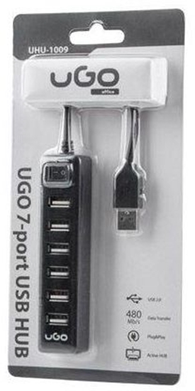 Изображение HUB USB uGo 7x USB-A 2.0 (UHU-1009)