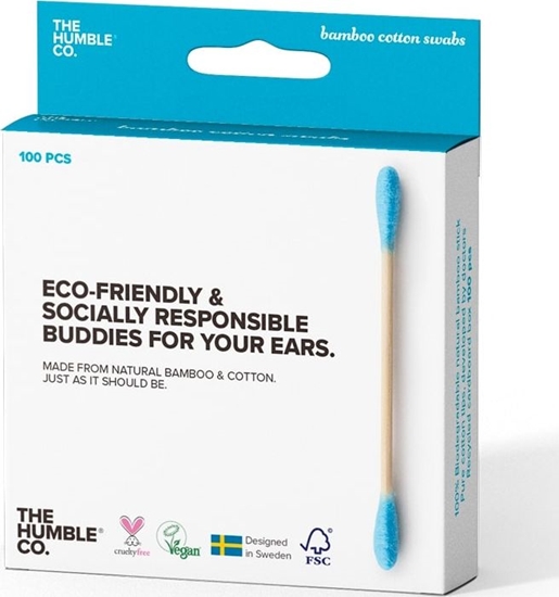 Picture of Humble Patyczki Bambusowe Do Uszu 100szt niebieskie