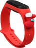 Изображение Hurtel Strap Xmas opaska do Xiaomi Mi Band 4 / Mi Band 3 silikonowy pasek bransoletka czerwony (skarpeta)