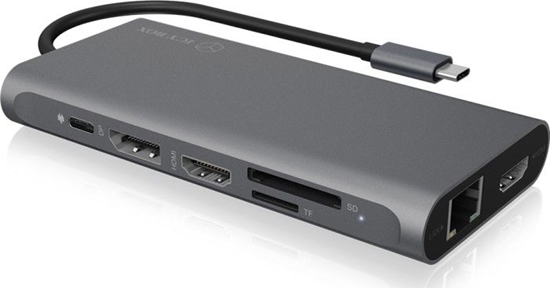 Picture of ICY BOX IB-DK4050-CPD Wired USB 3.2 Gen 1 (3.1 Gen 1) Type-C Anthracite