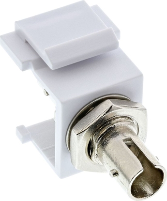 Изображение InLine InLine Keystone wiatowodowy Adapter Snap-in biay, simplex ST / ST, MM, ceramiczna tuleja