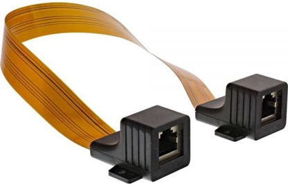 Picture of InLine InLine® Patch Cable Window Feedthrough, 2x RJ45 Jack, unshielded, 0.3m (69991I)
