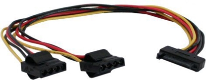 Attēls no InLine SATA 15-pin - Molex x2, 0.3m, Wielokolorowy (29684)