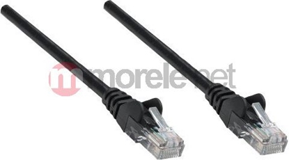Изображение Intellinet Network Patch Cable, Cat5e, 2m, Black, CCA, U/UTP, PVC, RJ45, Gold Plated Contacts, Snagless, Booted, Lifetime Warranty, Polybag