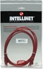 Picture of Intellinet Network Patch Cable, Cat6, 1m, Red, CCA, U/UTP, PVC, RJ45, Gold Plated Contacts, Snagless, Booted, Lifetime Warranty, Polybag