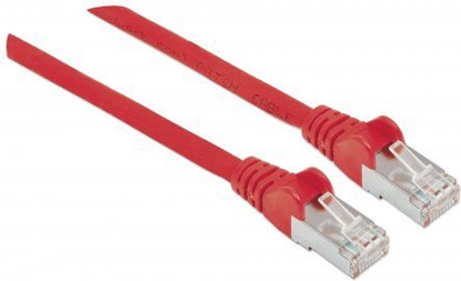 Attēls no Intellinet Network Patch Cable, Cat7 Cable/Cat6A Plugs, 5m, Red, Copper, S/FTP, LSOH / LSZH, PVC, RJ45, Gold Plated Contacts, Snagless, Booted, Lifetime Warranty, Polybag