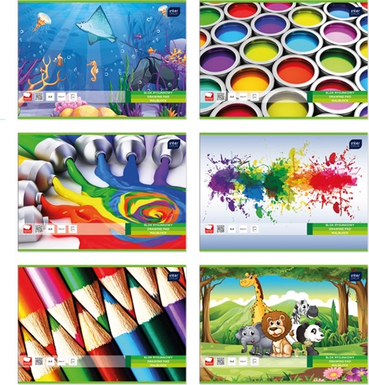 Изображение Interdruk Blok rysunkowy A4 20k biay