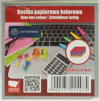 Picture of Interdruk Kostka papierowa kolorowa 85x85x50 mm (162631)
