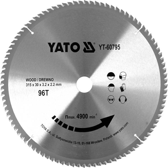 Изображение Yato YATO PIA TARCZ.WID. 315*96*30 60795 YT-60795
