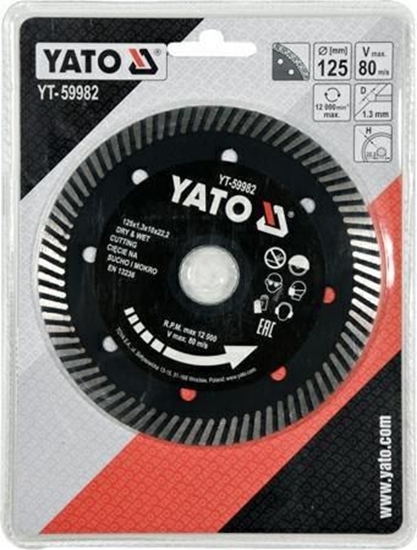 Изображение Yato YATO TARCZA DIAMENTOWA TURBO DO GRESU 125 x 22,2mm 59982 YT-59982