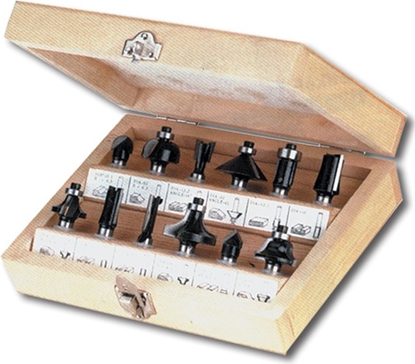 Изображение JOBIprofi Zestaw frezów do drewna 12 elementów (11137)