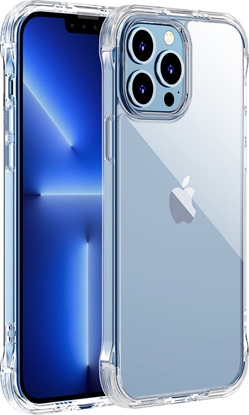 Attēls no Joyroom Joyroom Defender Series etui pokrowiec do iPhone 13 Pro Max pancerna obudowa z haczykami podstawk przezroczysty (JR-BP956)