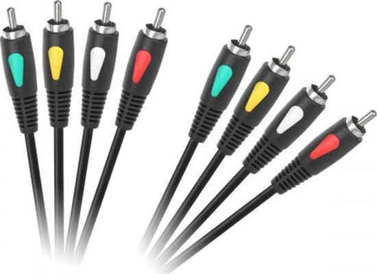 Picture of Kabel Cabletech RCA (Cinch) x4 - RCA (Cinch) x4 1m czarny (KPO4003-1.0)
