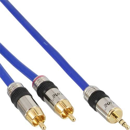 Attēls no Kabel InLine Jack 3.5mm - RCA (Cinch) x2 2m niebieski (89939P)