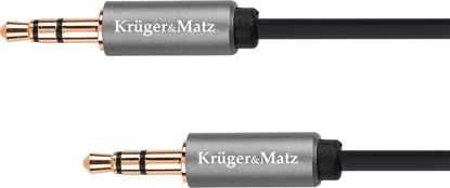 Attēls no Kabel Kruger&Matz Jack 3.5mm - Jack 3.5mm 1m srebrny (KM1226)