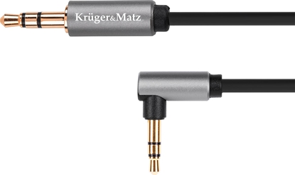 Attēls no Kabel Kruger&Matz Jack 3.5mm - Jack 3.5mm 1m srebrny (KM1232)