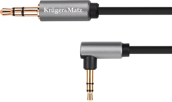 Picture of Kabel Kruger&Matz Jack 3.5mm - Jack 3.5mm 1m srebrny (KM1232)