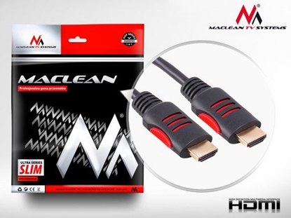 Attēls no Kabel Maclean HDMI - HDMI 3m czerwony (MCTV-813)