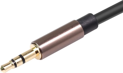 Attēls no Kabel Mozos Jack 3.5mm - RCA (Cinch) x2 3m czarny (MCABLE-MJ-2RCA)