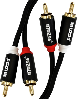 Picture of Kabel Mozos RCA (Cinch) x2 - RCA (Cinch) x2 1m czarny (MCABLE-2R2R)
