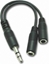 Изображение Kabel PremiumCord Jack 3.5mm - Jack 3.5mm x2 0.1m czarny (kjr-02a)