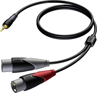 Picture of Kabel Procab Jack 3.5mm - XLR x2 1.5m czarny (CLA712/1.5)