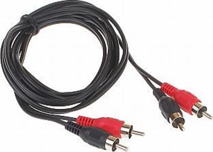 Attēls no Kabel RCA (Cinch) x2 - RCA (Cinch) x2 1.8m czarny (2C-W/2C-W-1.8M)