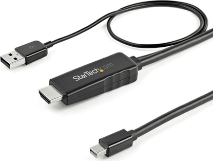 Attēls no Kabel StarTech DisplayPort Mini - HDMI + USB-A 1m czarny (HD2MDPMM1M)